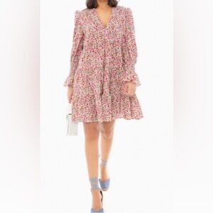 TUCKERNUCK  POMANDER PLACE Savannah
Ditsy Floral Kenzo Tiered Mini Dress Size S